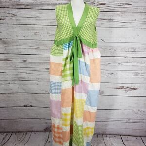 Colorful Patchwork Midi Dress